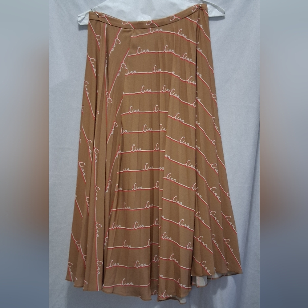 a.n.a Brown Pleated Women's Skirt